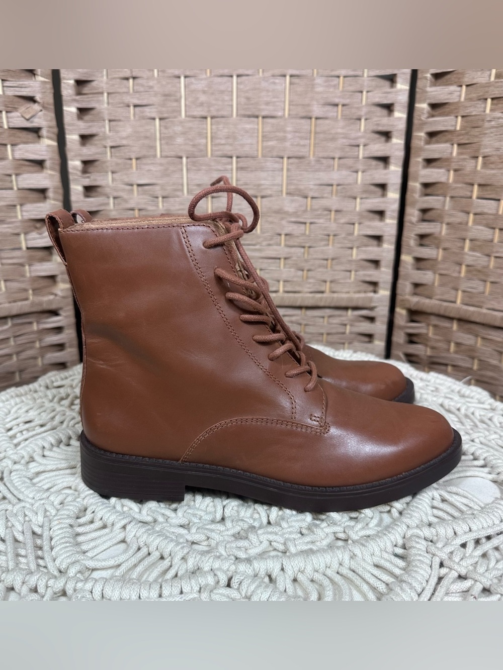 Madewell Evelyn Lace-Up Ankle Combat Boots - Size 8 - Picture 6 of 11